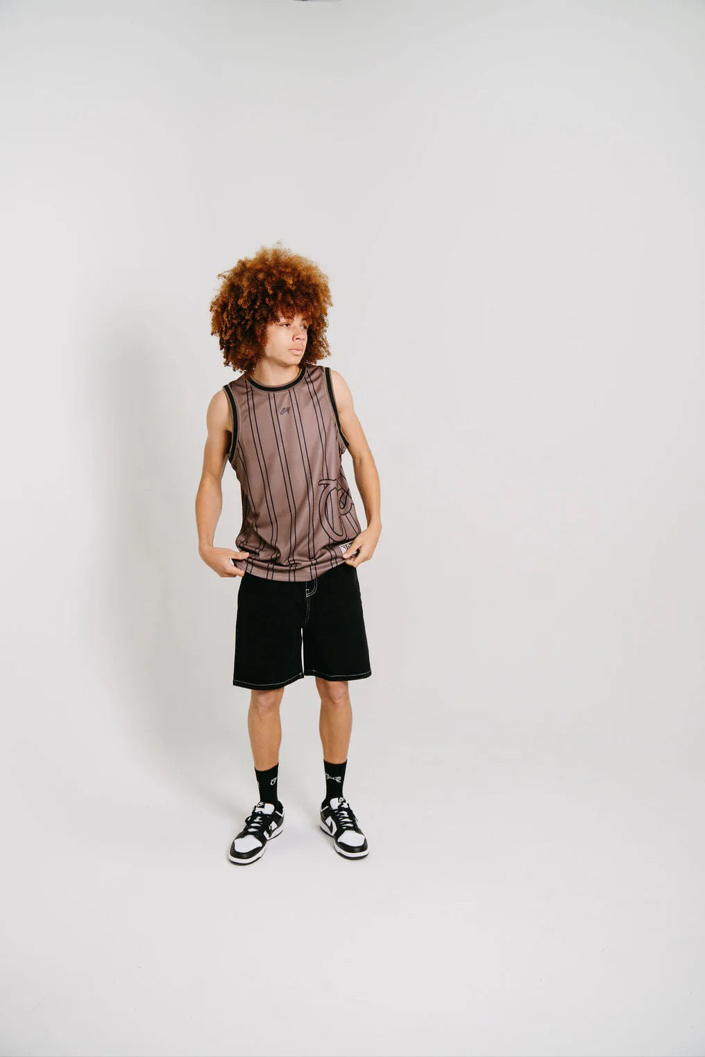 Crate Side Script Basketball Singlet Chia