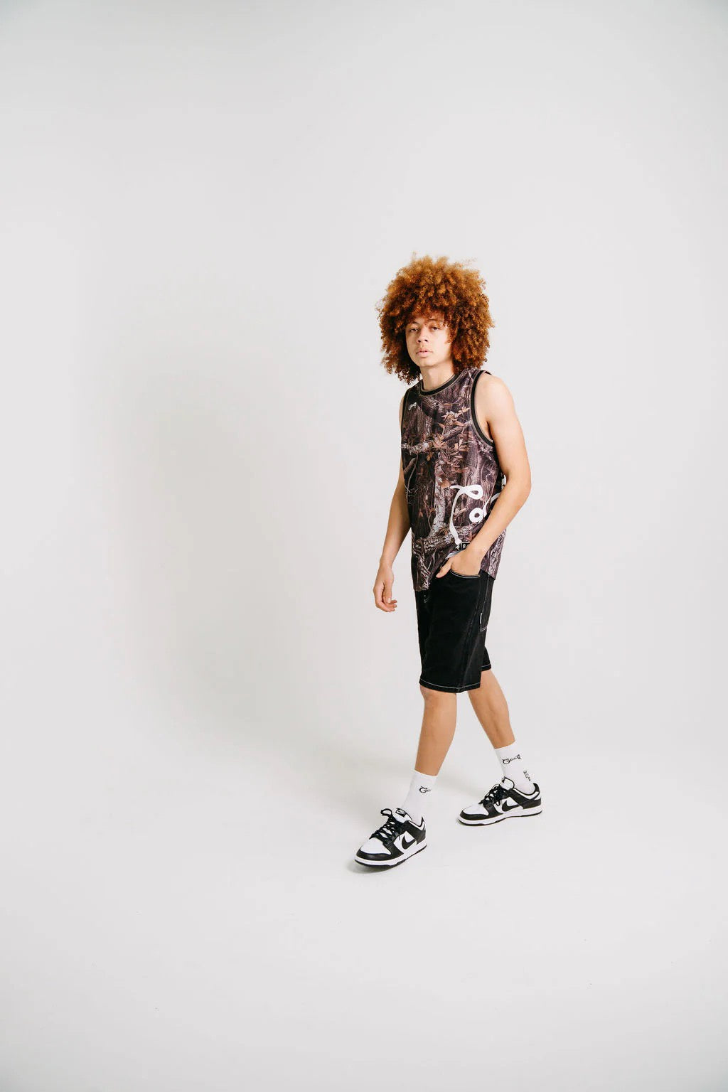 Crate Side Script Basketball Singlet Tree Camo