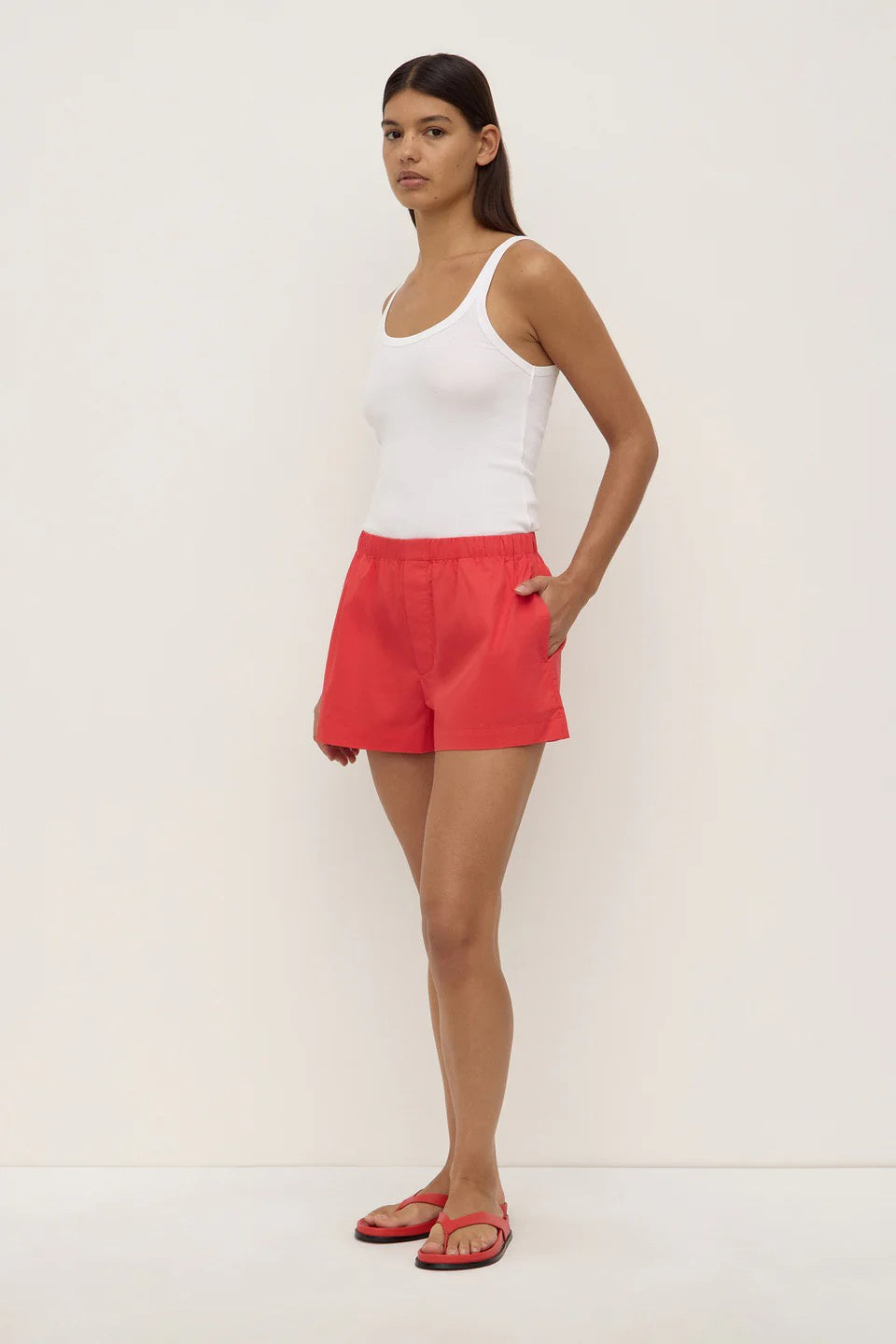 Assembly Everyday Poplin Short Chilli