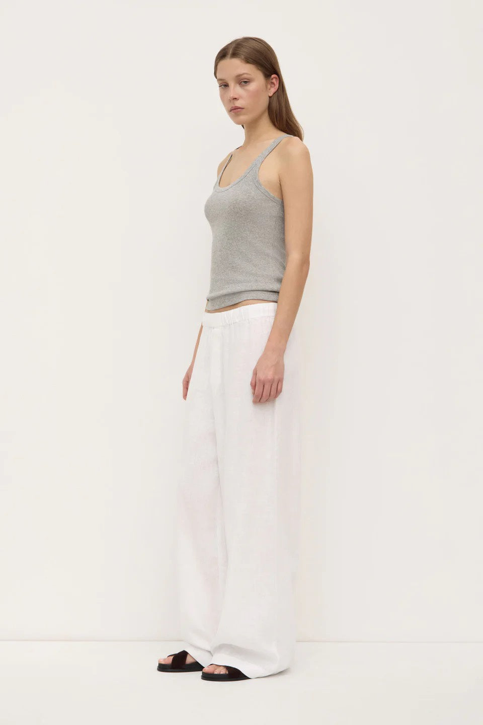 Assembly Everyday Linen Pant White