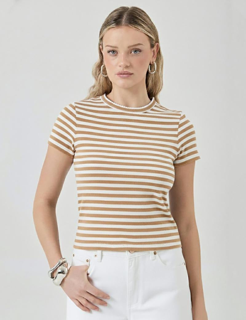 Rollas Classic Tee Paros Stripe
