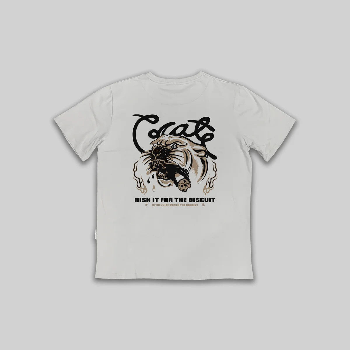 Crate Risk it For The Biscuit T-Shirt Light Grey