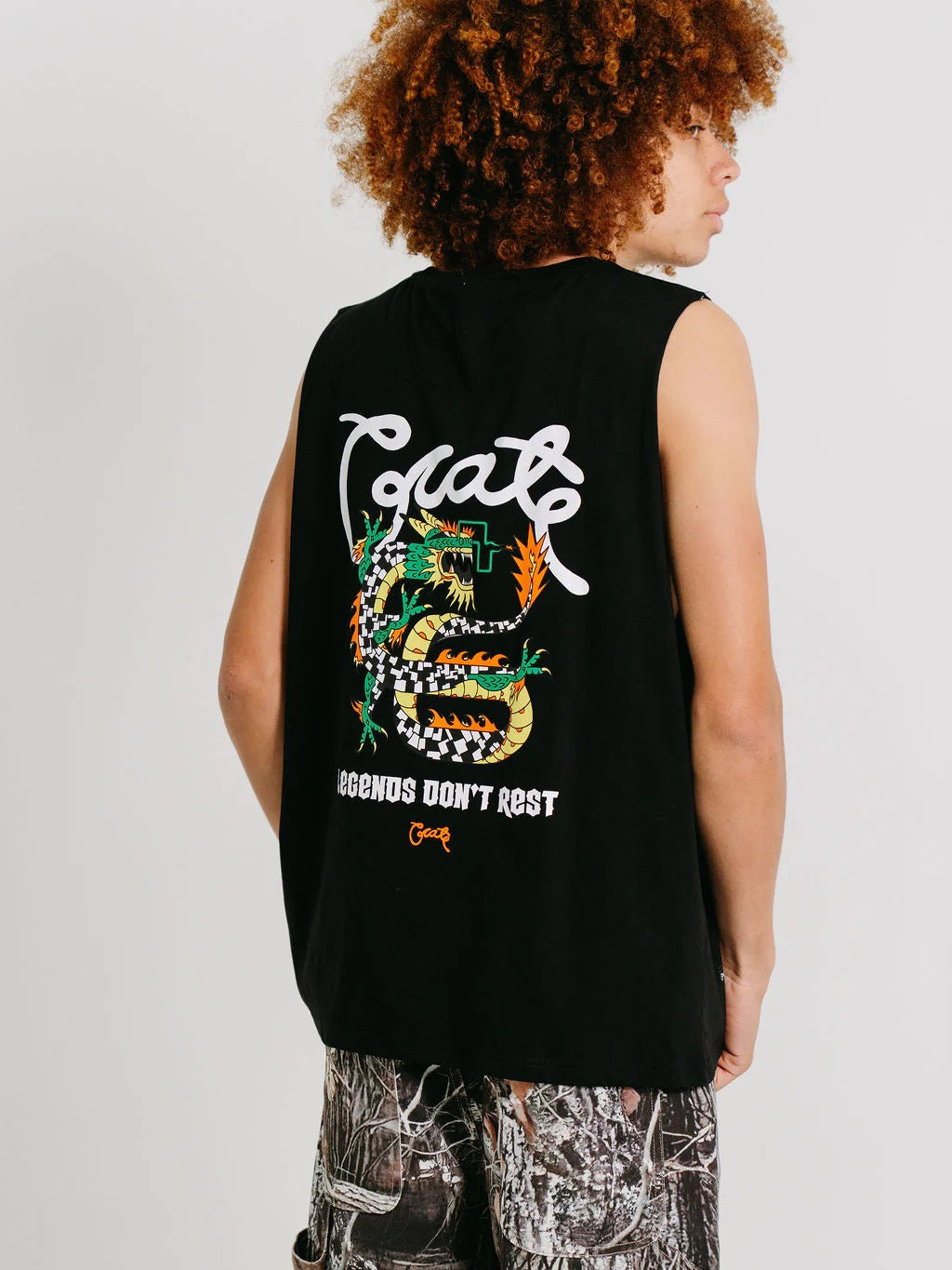 Crate Legends Scripted Muscle Singlet Black