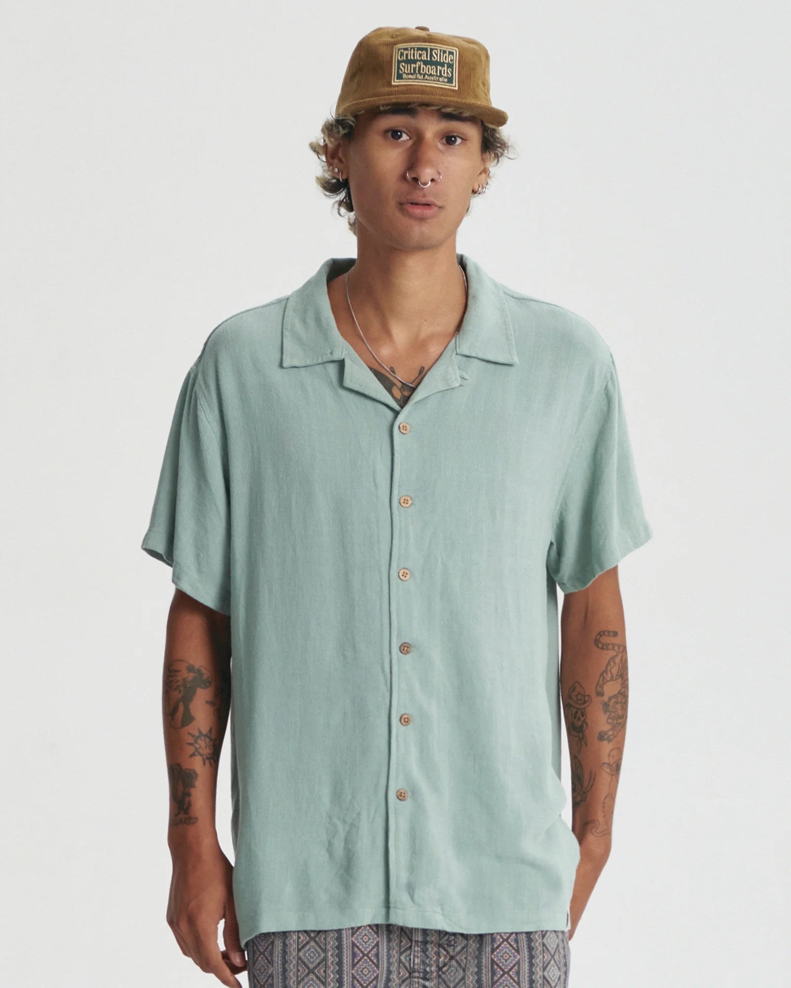 Critical Slide Ernie Resort Shirt Seagrass