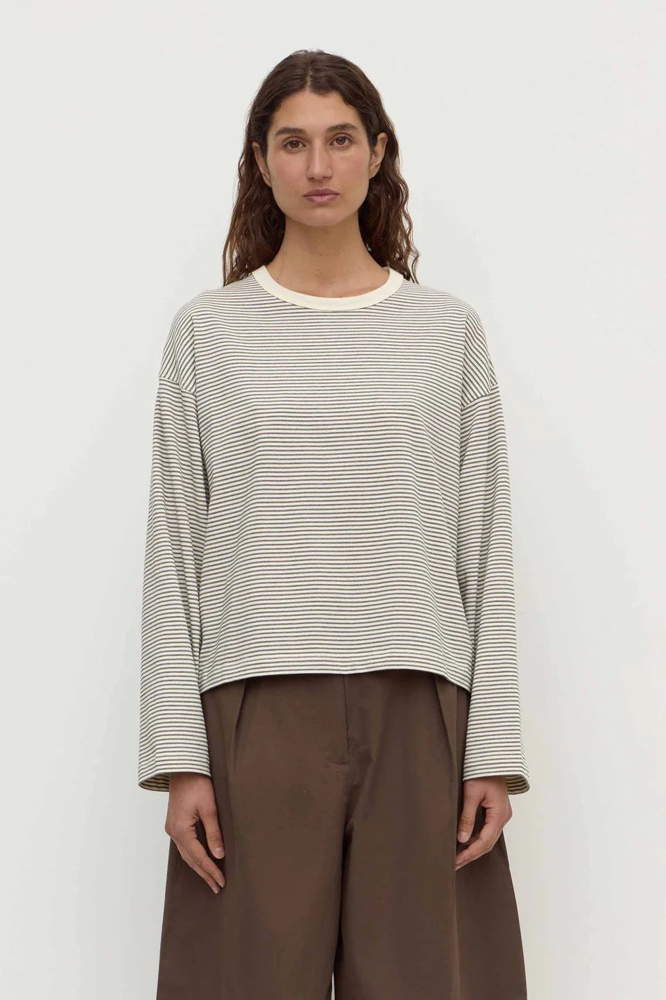 Assembly Malone Stripe Wide Sleeve Tee Cream/Black