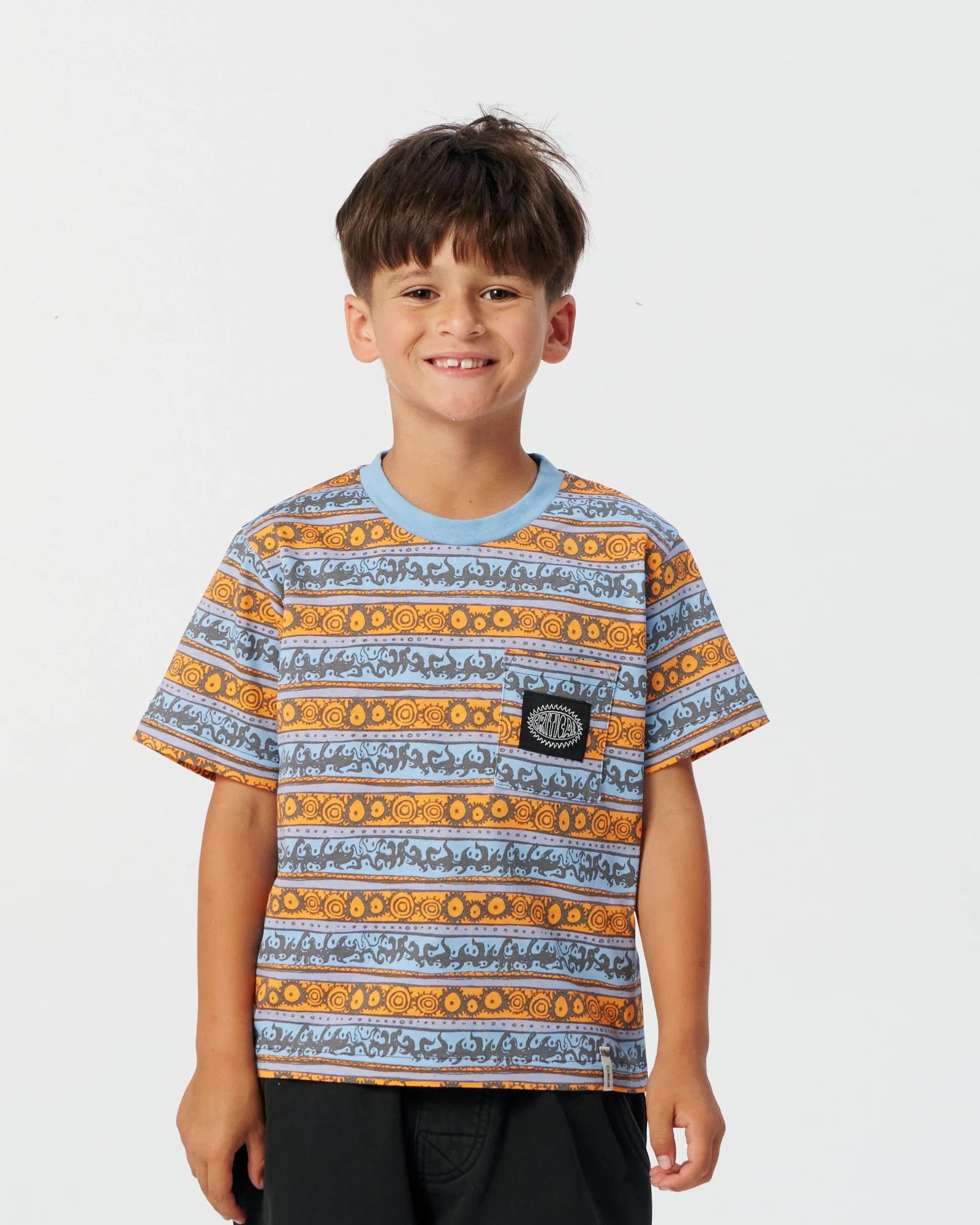 Critical Slide Kids Coggs Stripe Tee Powder Blue
