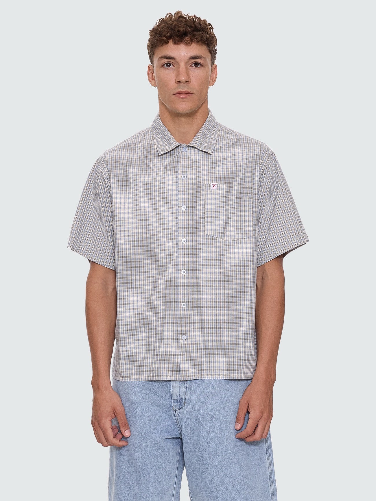 Worship Cherub Short Sleeve Shirt Blue