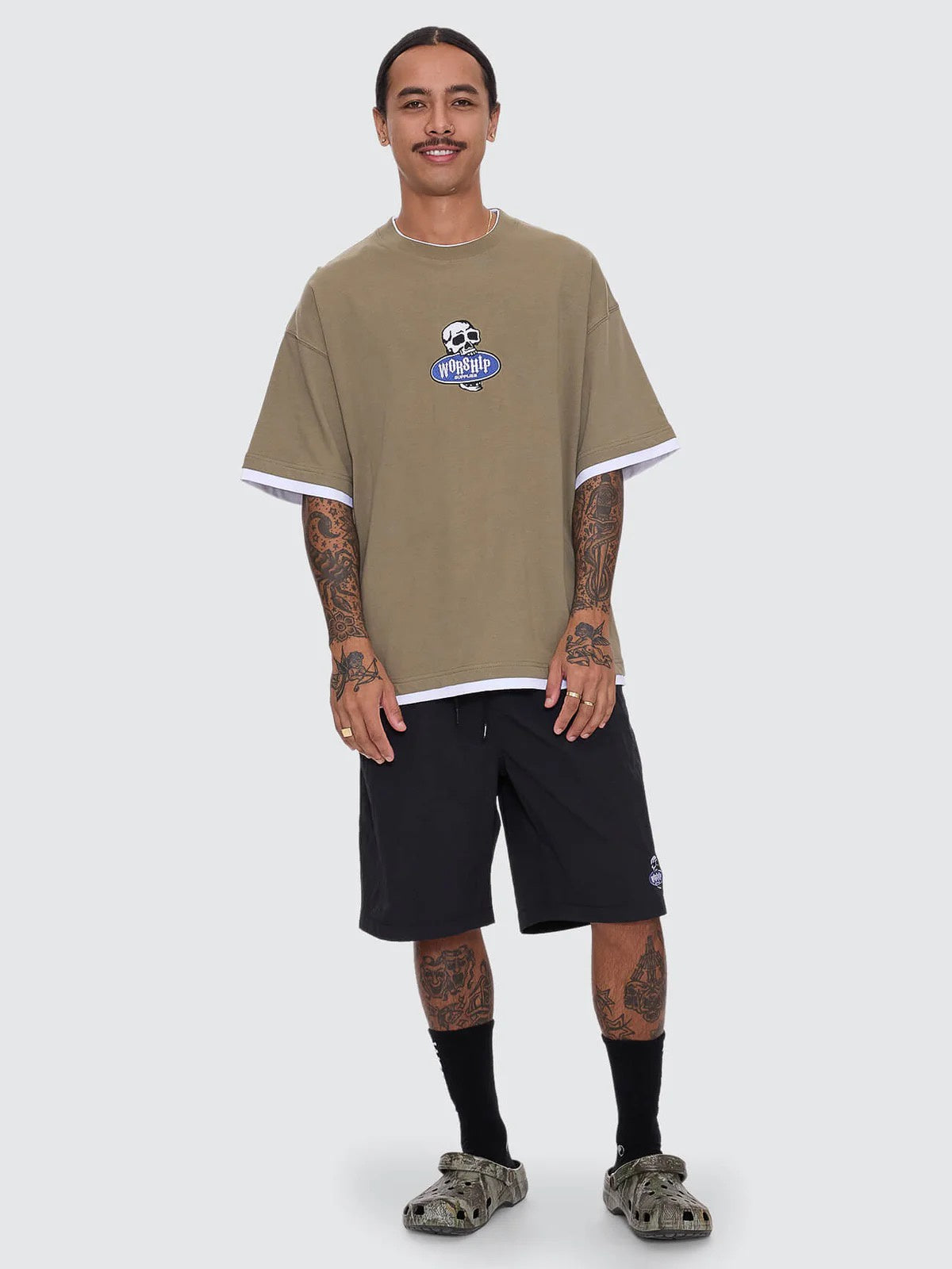 Worship Jaws Oversize Tee Kelp
