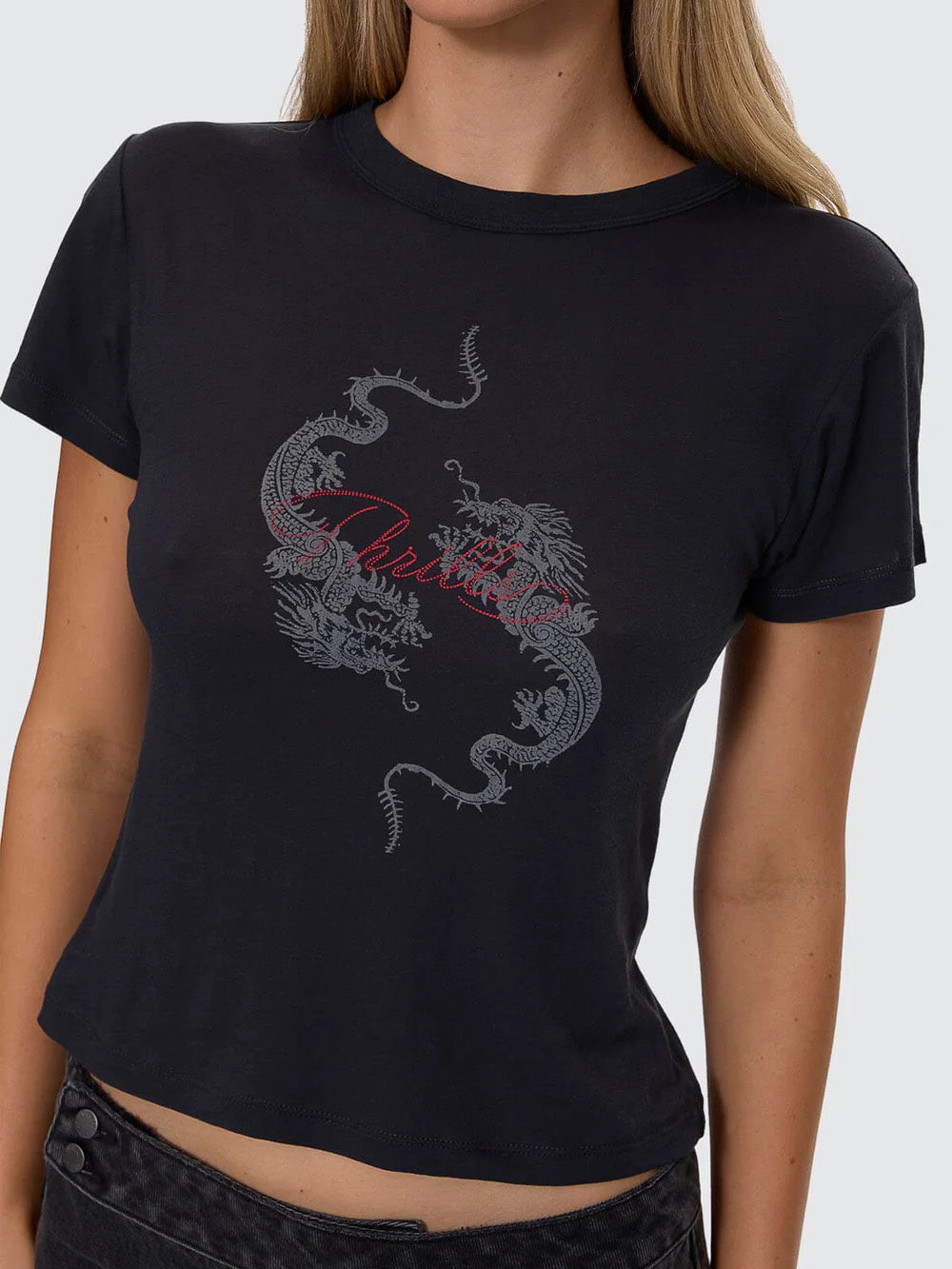 Thrills Chaos Reigns Boy Tee Washed Black