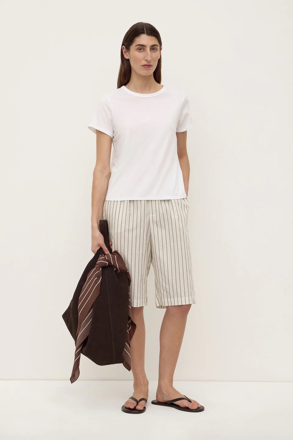 Assembly Ria Stripe Short Cream/Smoke