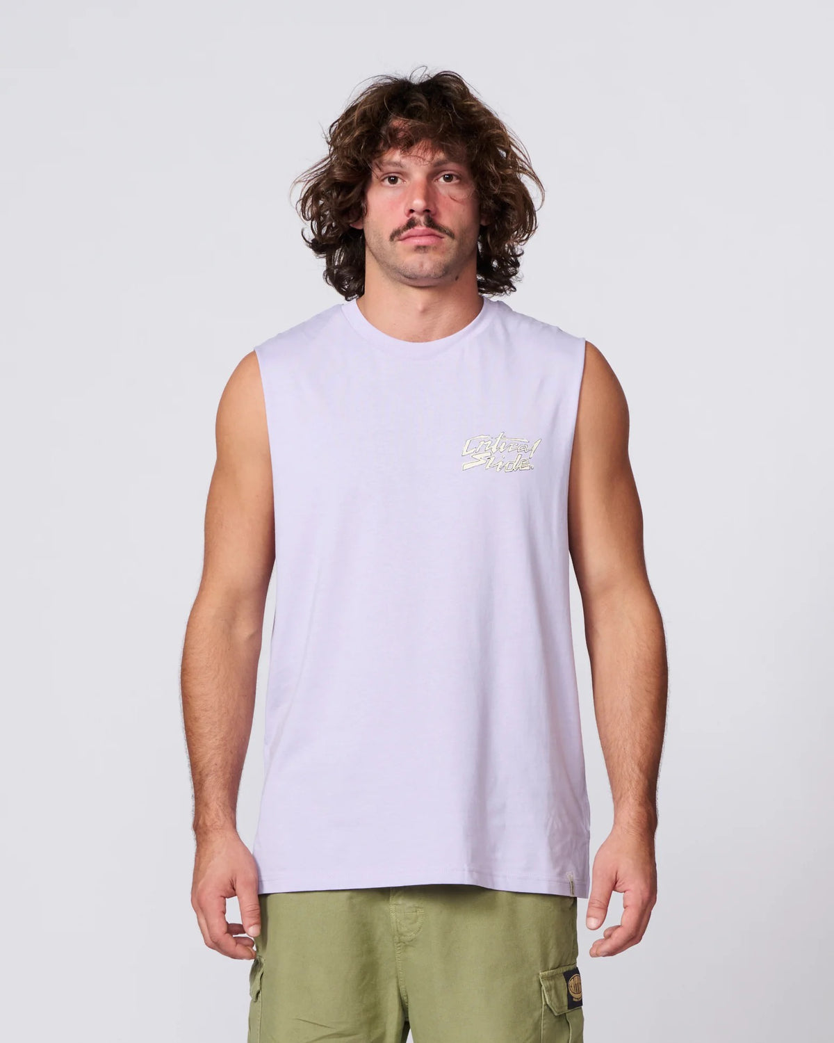 Critical Slide Electric Muscle Tee Lilac