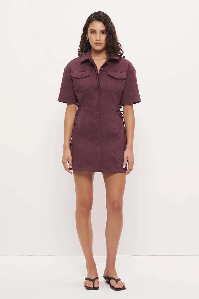 Mon Renn Hart Mini Dress Dusty Plum
