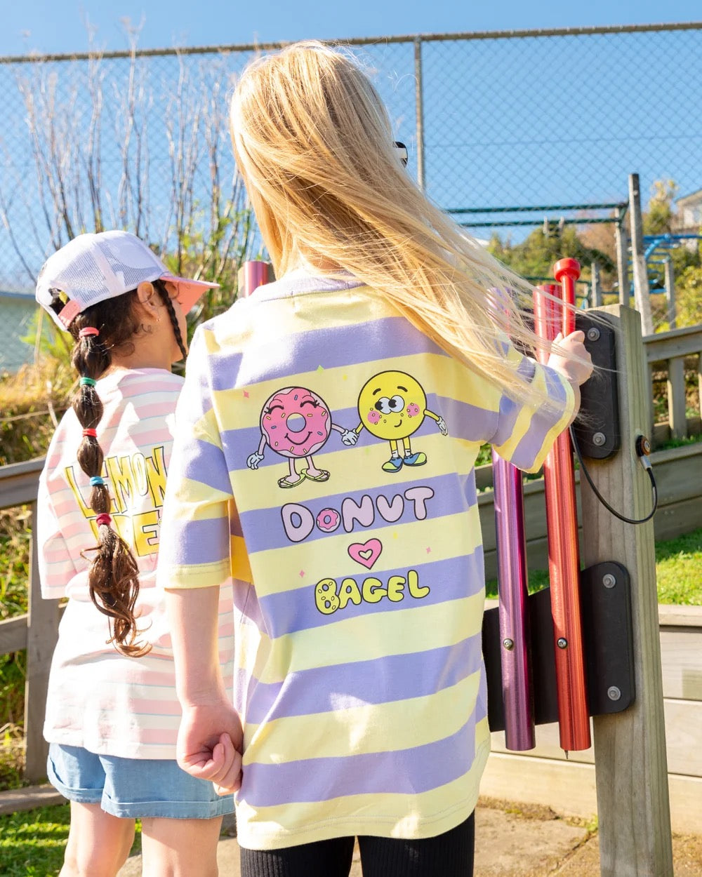 The Girl Club Purple Stripe DLoveB Boxy Tee