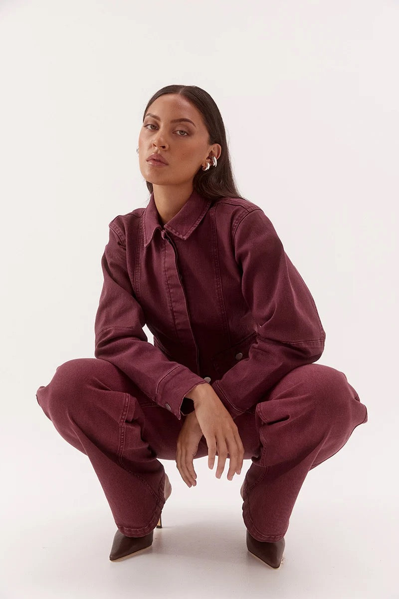 Sovere Blaine Denim Jacket Vino