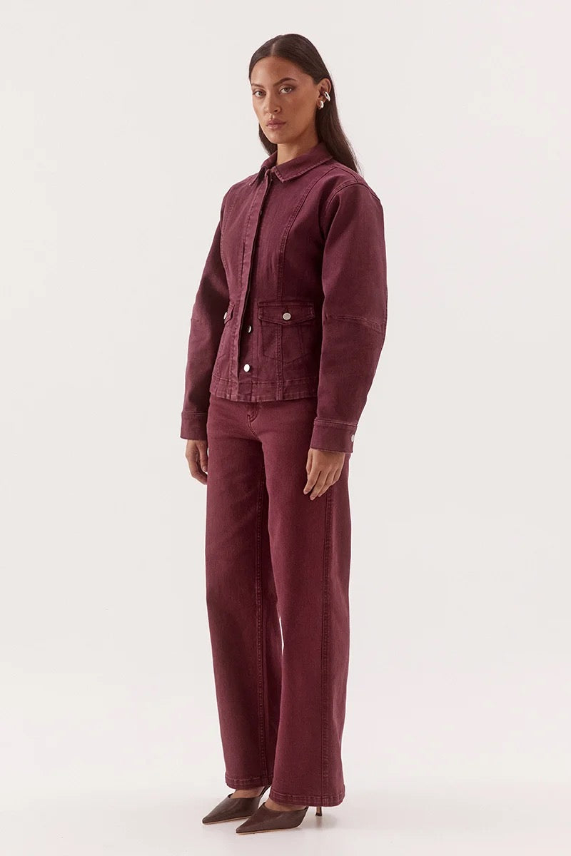 Sovere Blaine Denim Jacket Vino