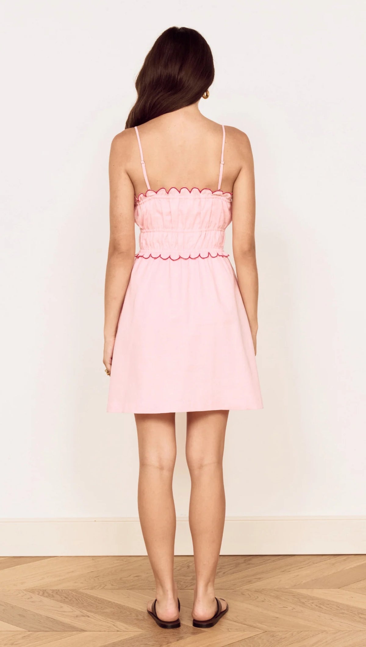 Mink Pink Mila Scalloped Mini Dress Rose