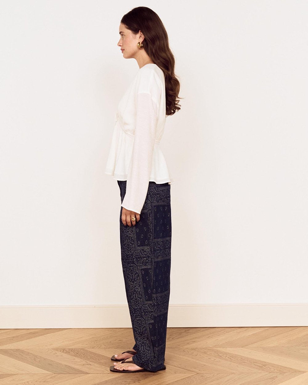 Mink Pink Aya Crinkle Blouse White