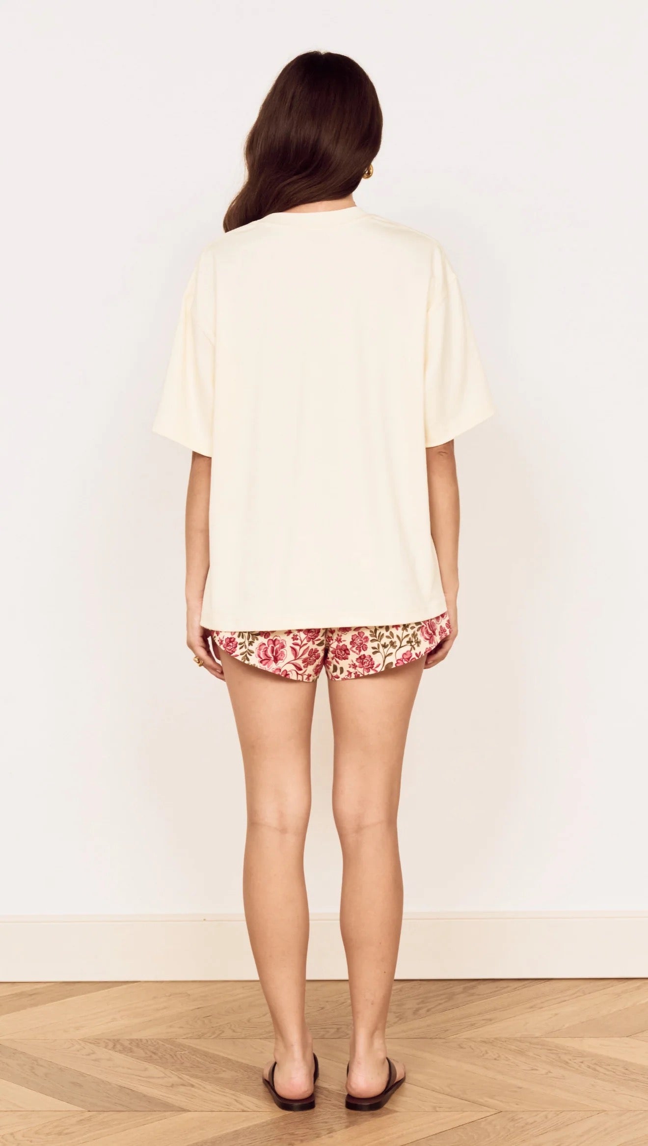 Mink Pink Amelie Crochet Applique Tee Cream