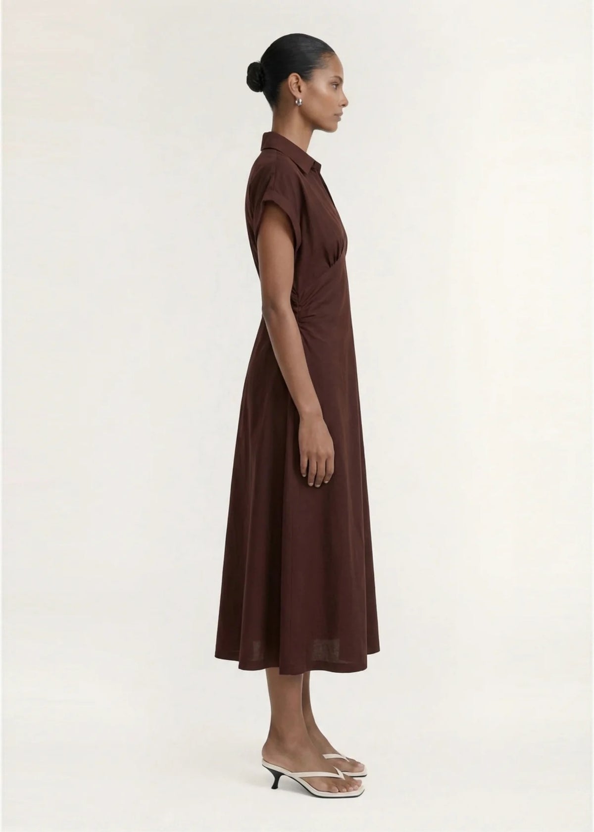 Staple the Label Rhodes Midi Dress Chocolate