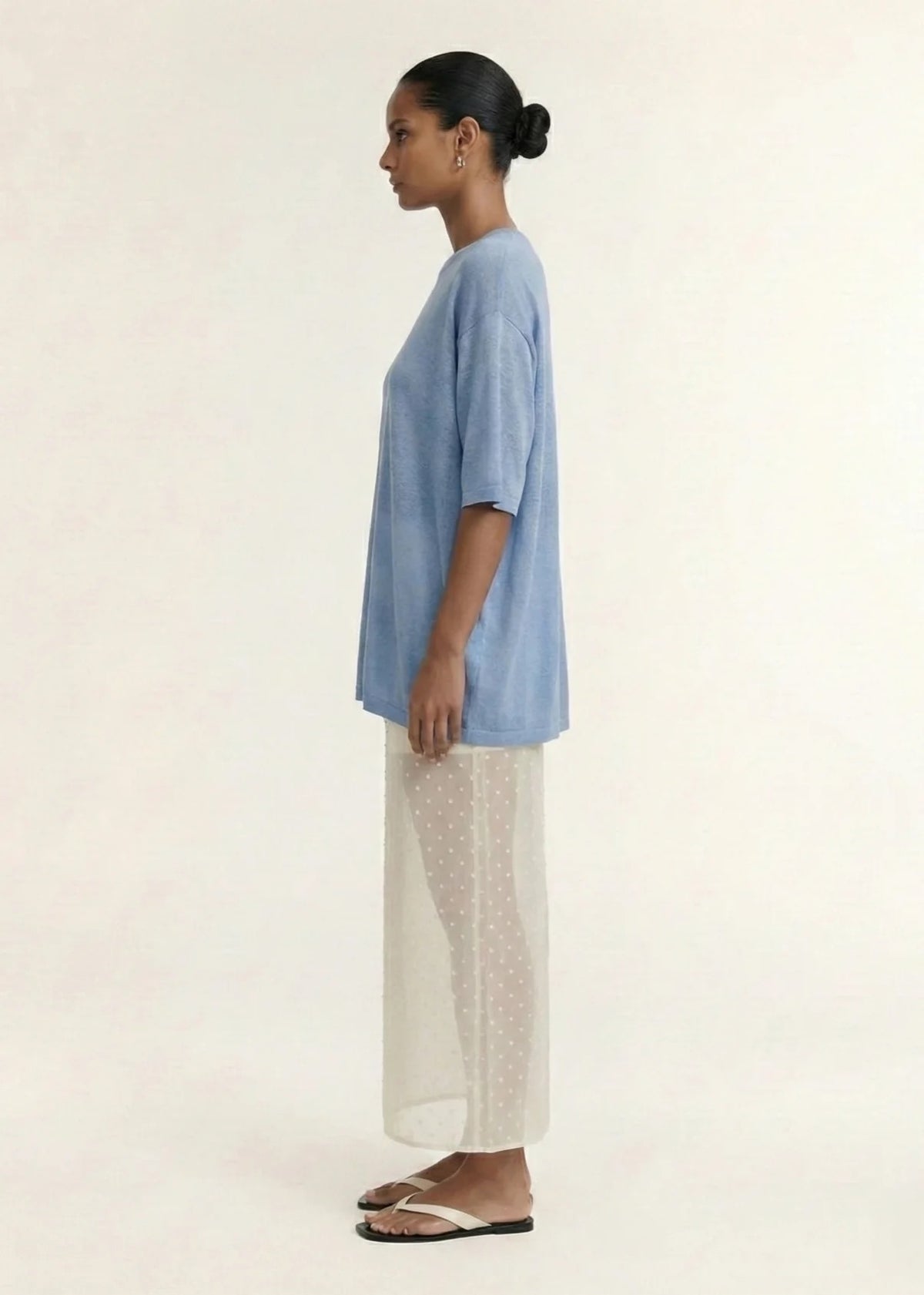 Staple the Label Orla Oversized Knit Tee Blue