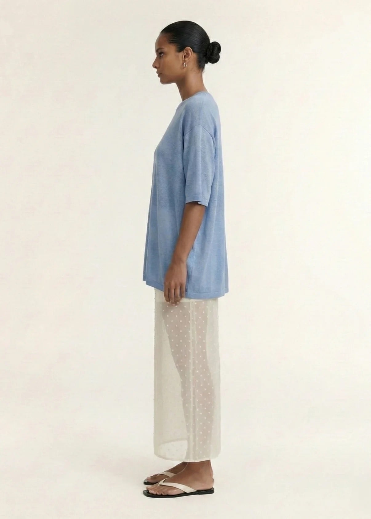 Staple the Label Orla Oversized Knit Tee Blue