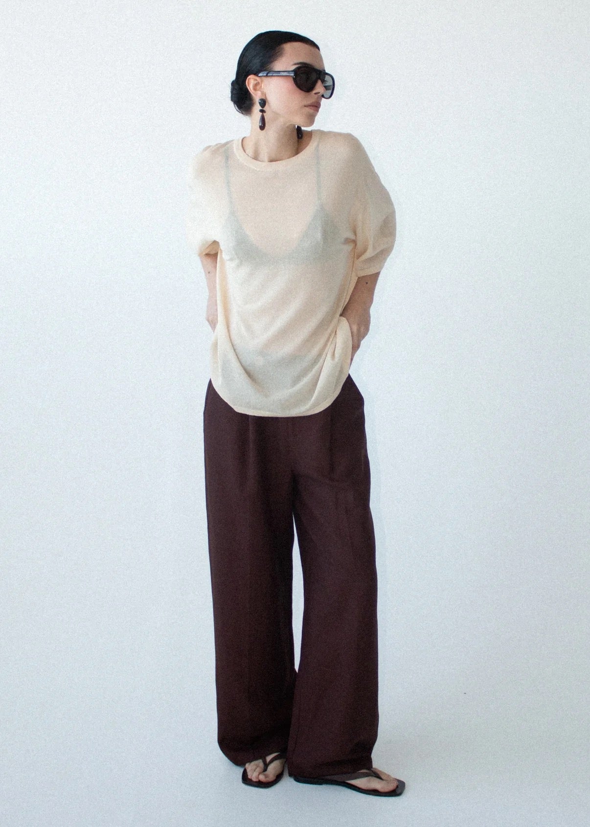 Staple the Label Orla Oversized Knit Tee White