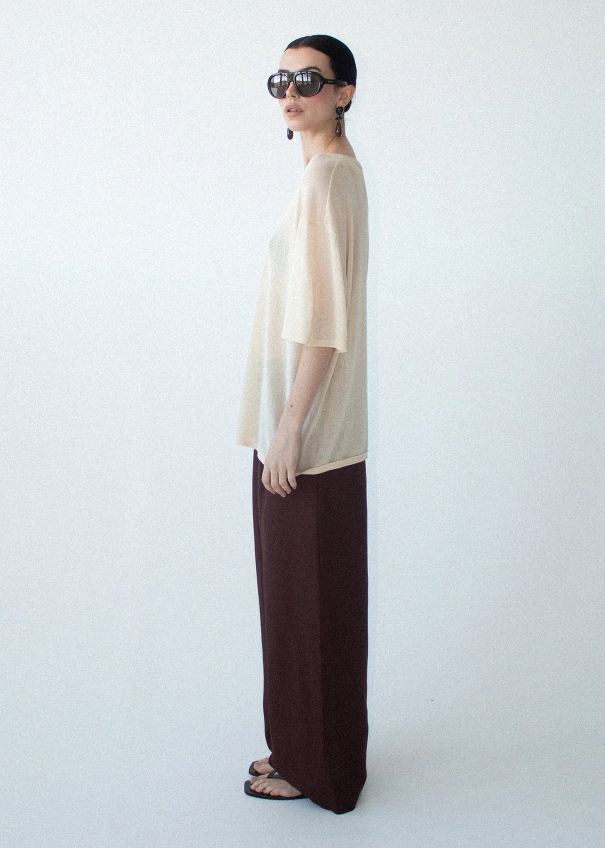 Staple the Label Orla Oversized Knit Tee White