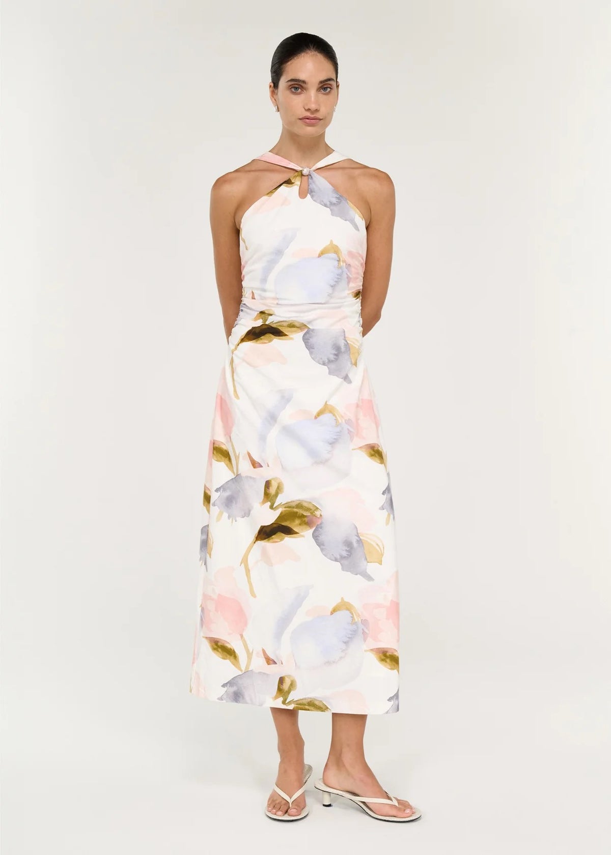 Staple the Label Valea Midi Dress Pastel Watercolour