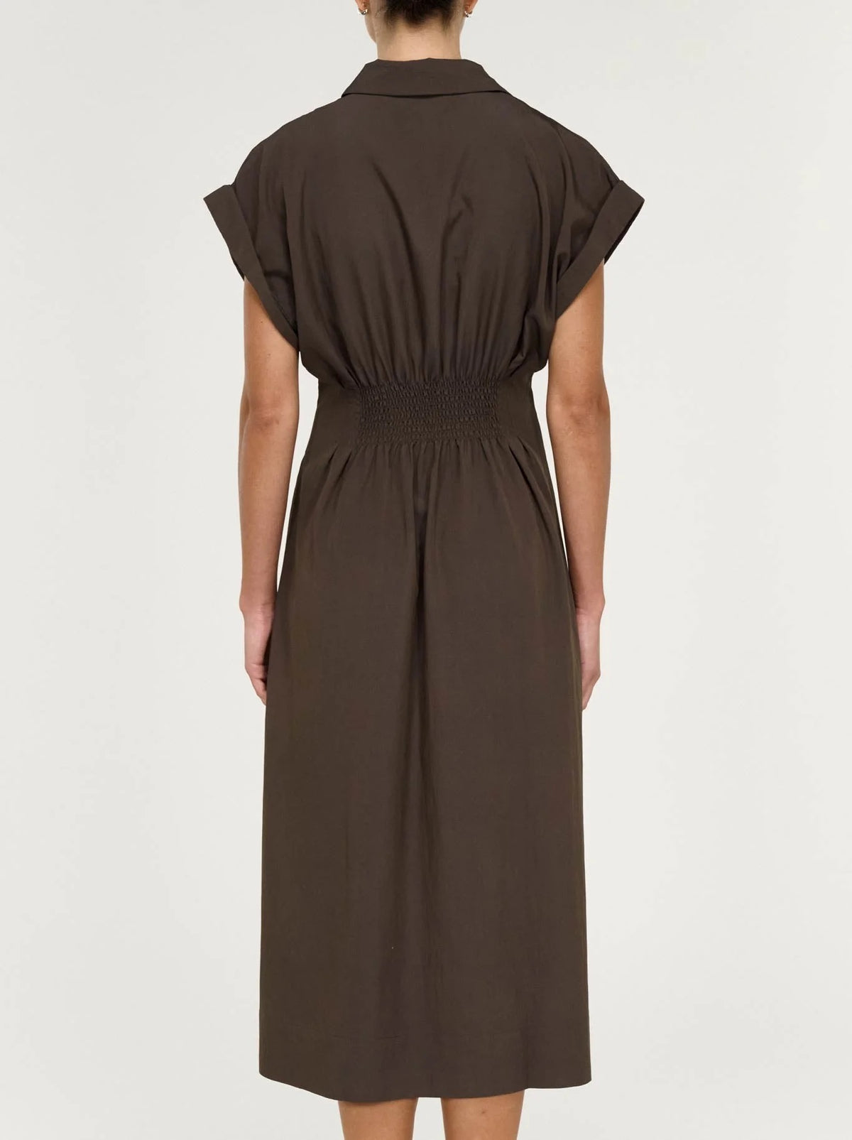 Staple the Label Lucienne Midi Shirt Dress Dark Olive
