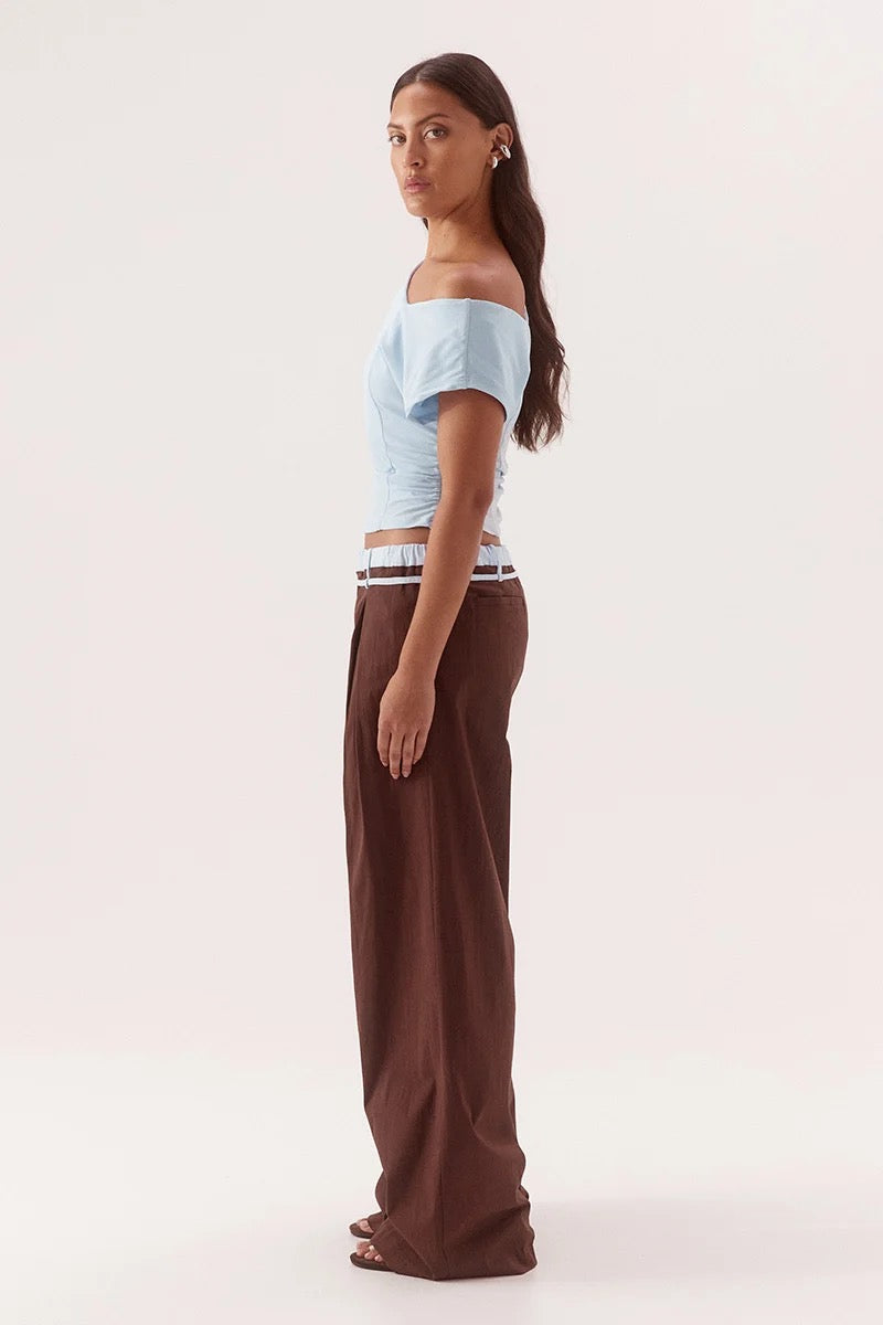 Sovere Britta Pants Choc/Sky