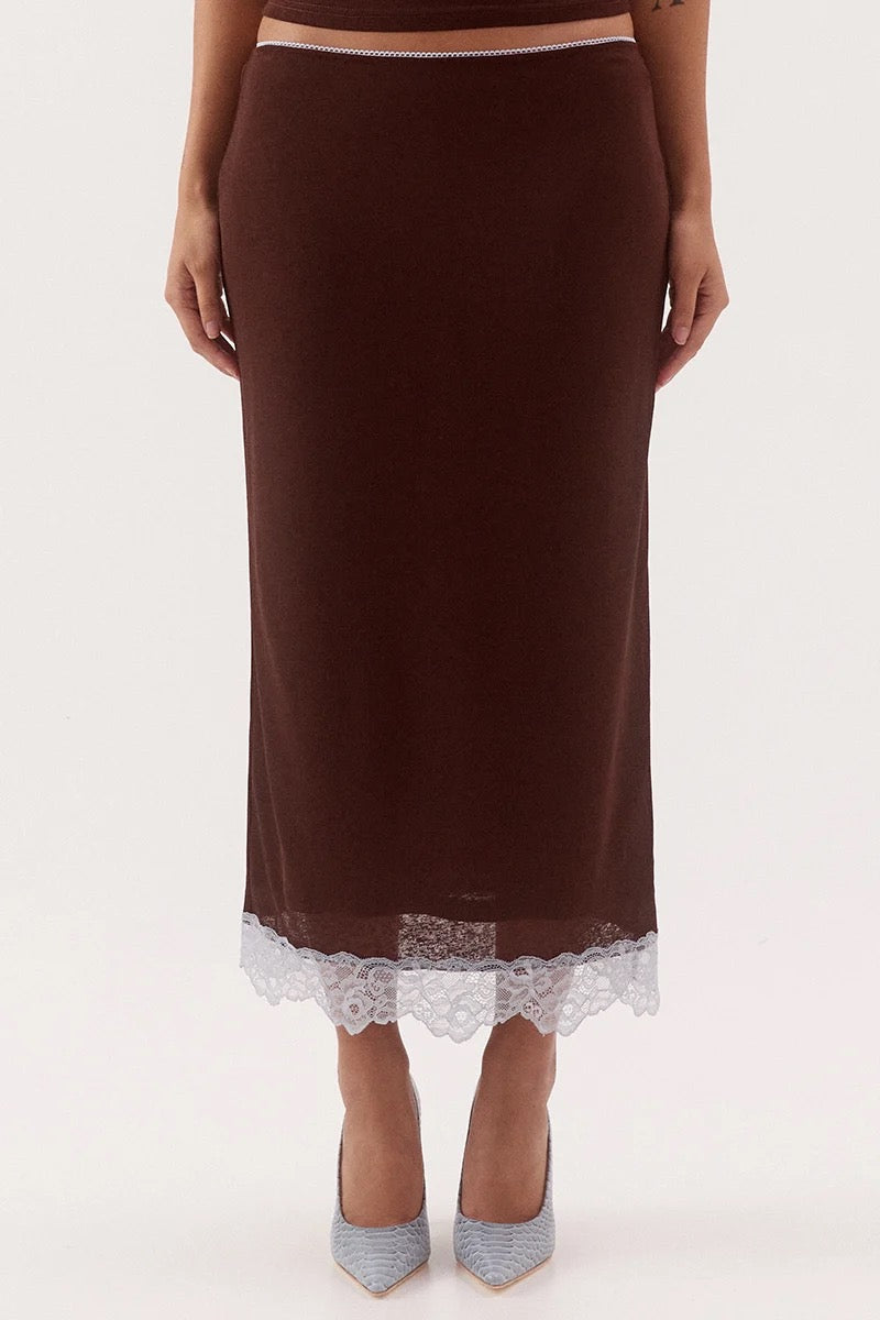 Sovere Harlow Skirt Choc/Sky