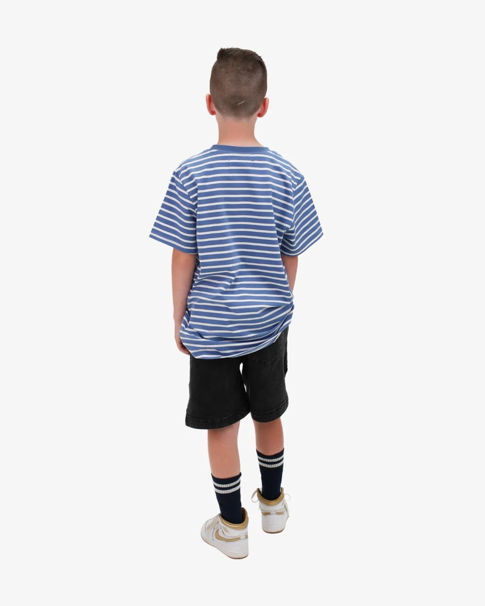 Band of Boys Blue Striped Smile Tee