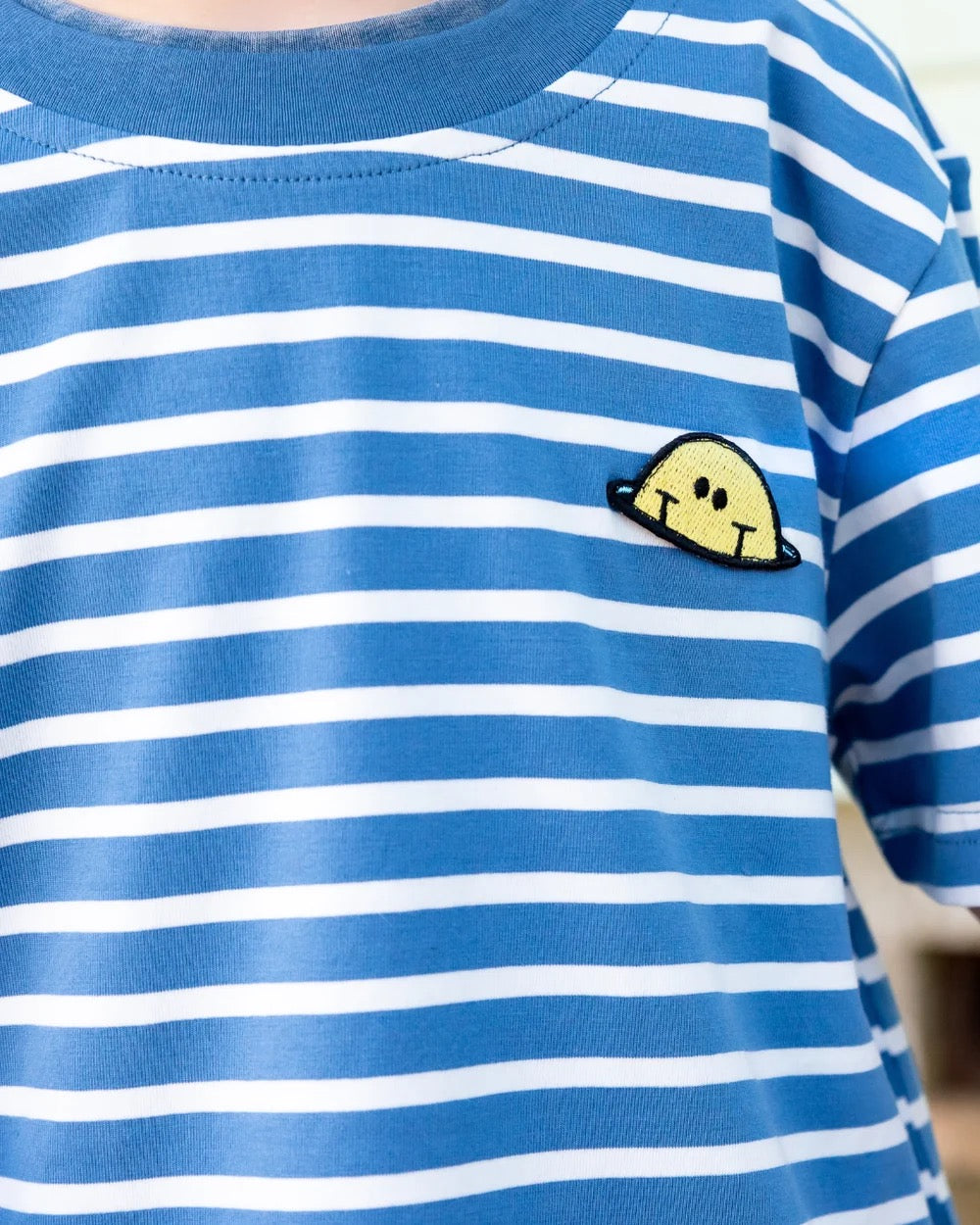 Band of Boys Blue Striped Smile Tee