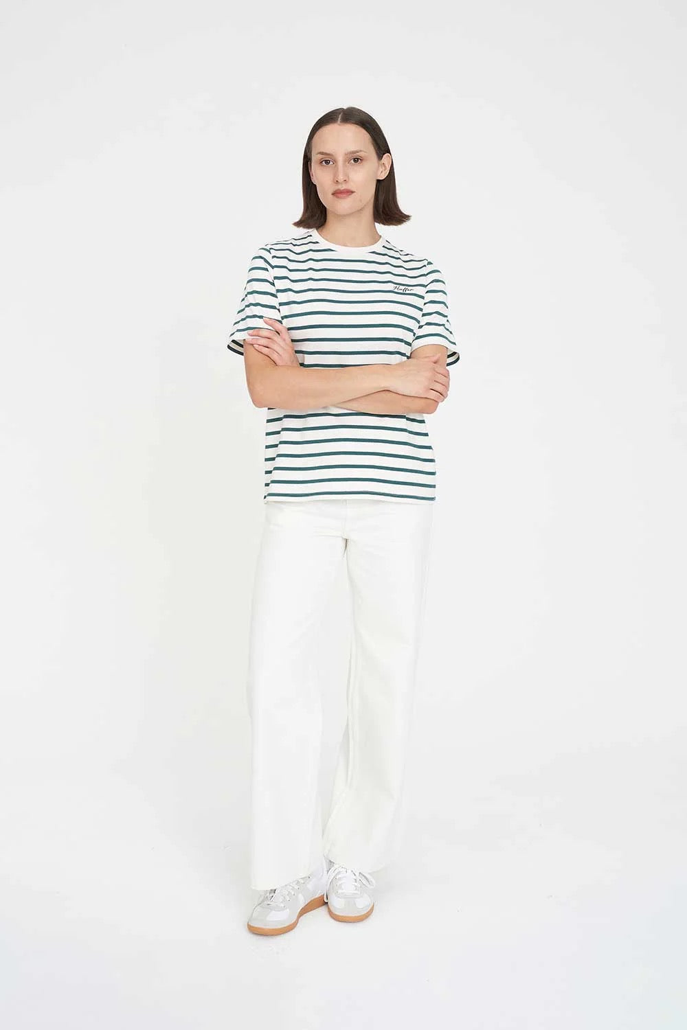 Huffer Oui Oui Classic Tee Chalk/Pine