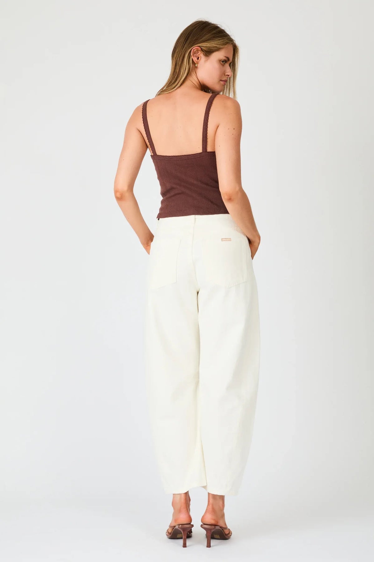 Rollas Pointelle Cami Chocolate