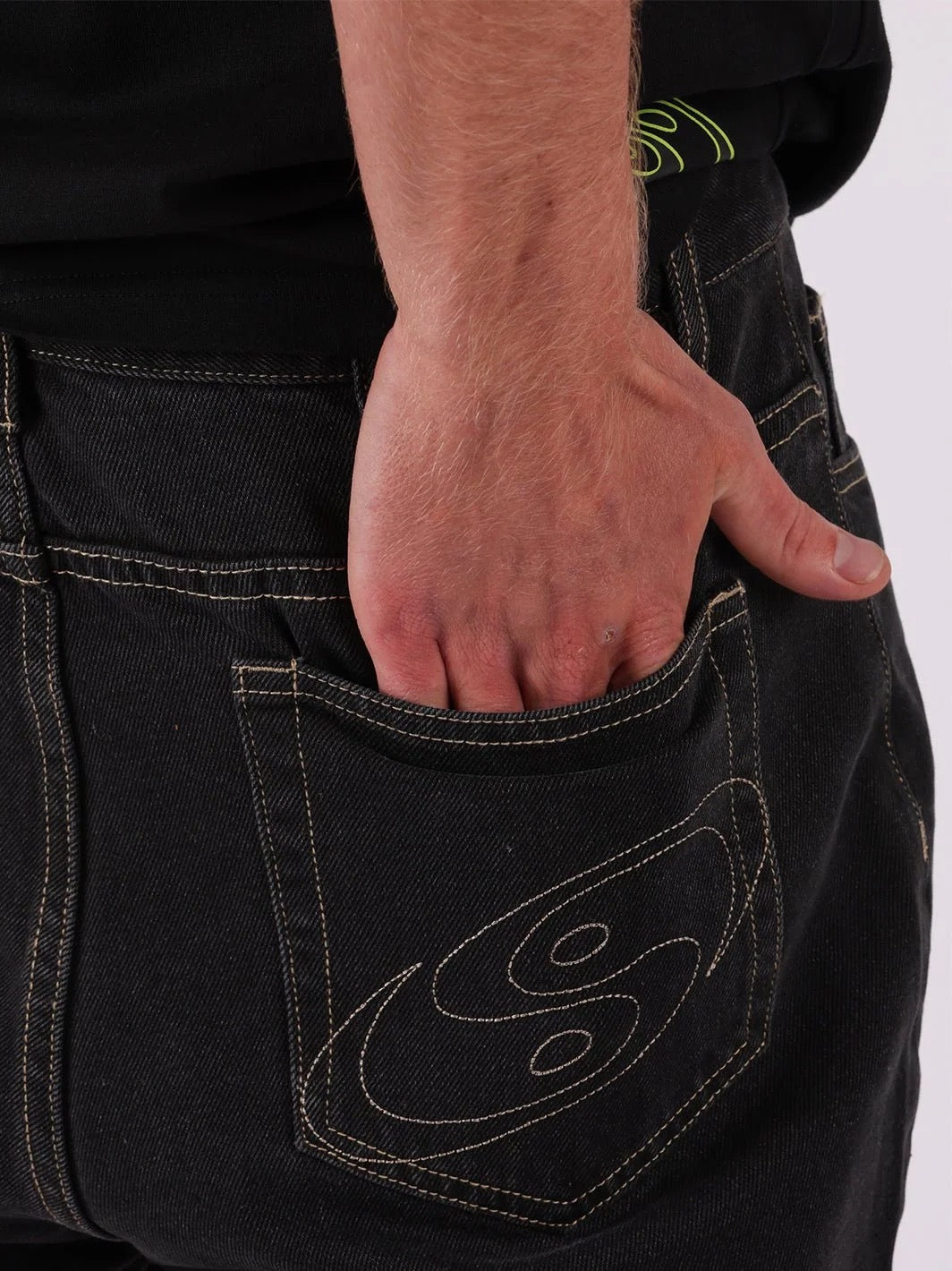 T&amp;C Triad Denim Short Washed Black