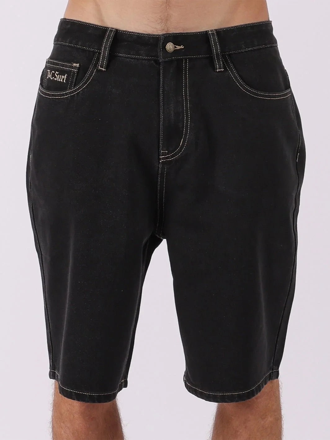 T&C Triad Denim Short Washed Black