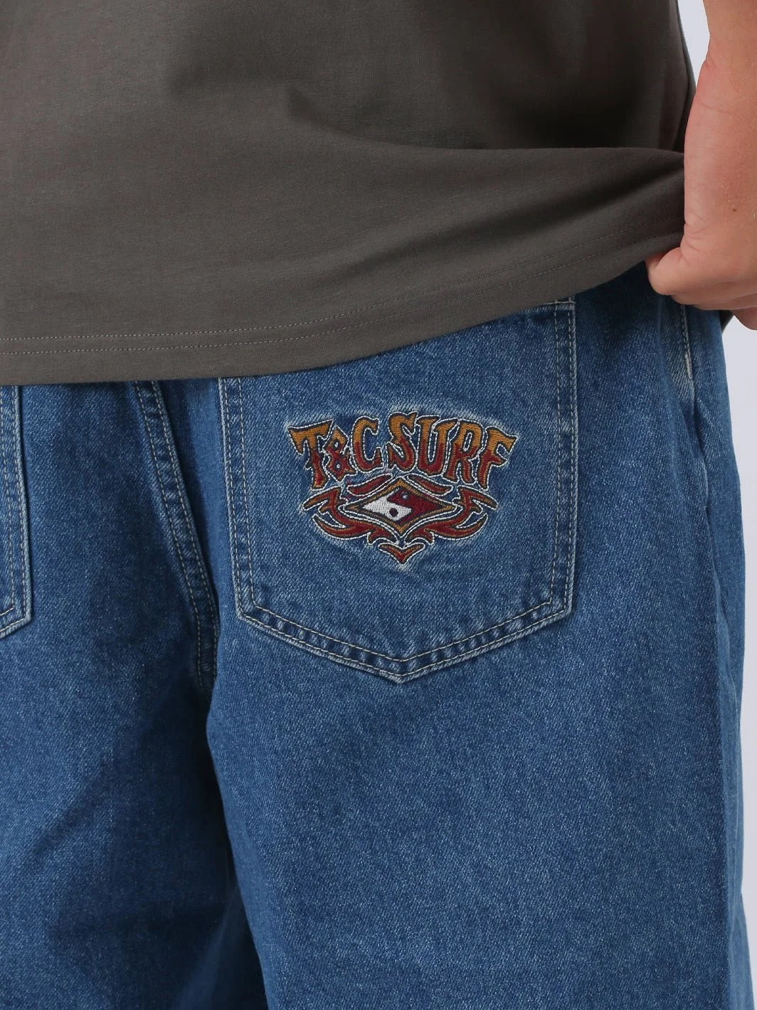 T&C Boys Thrift Denim Short Washed Blue