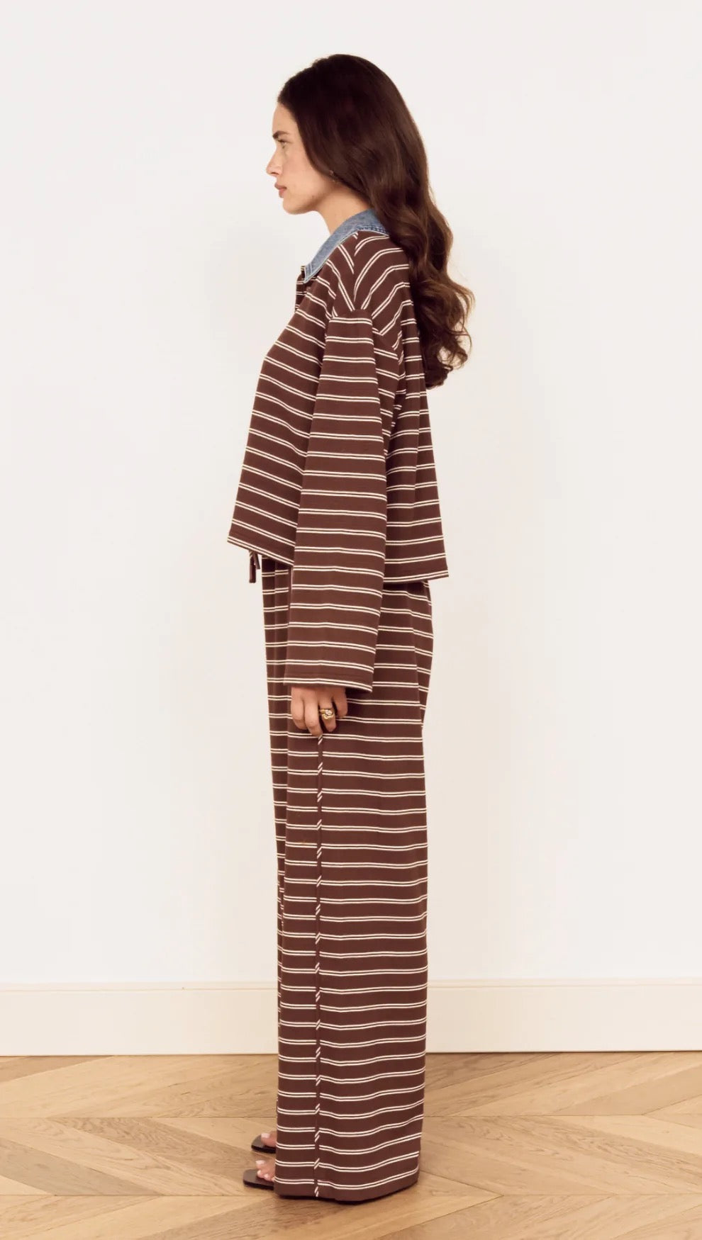 Mink Pink Vesper Polo Top Choc
