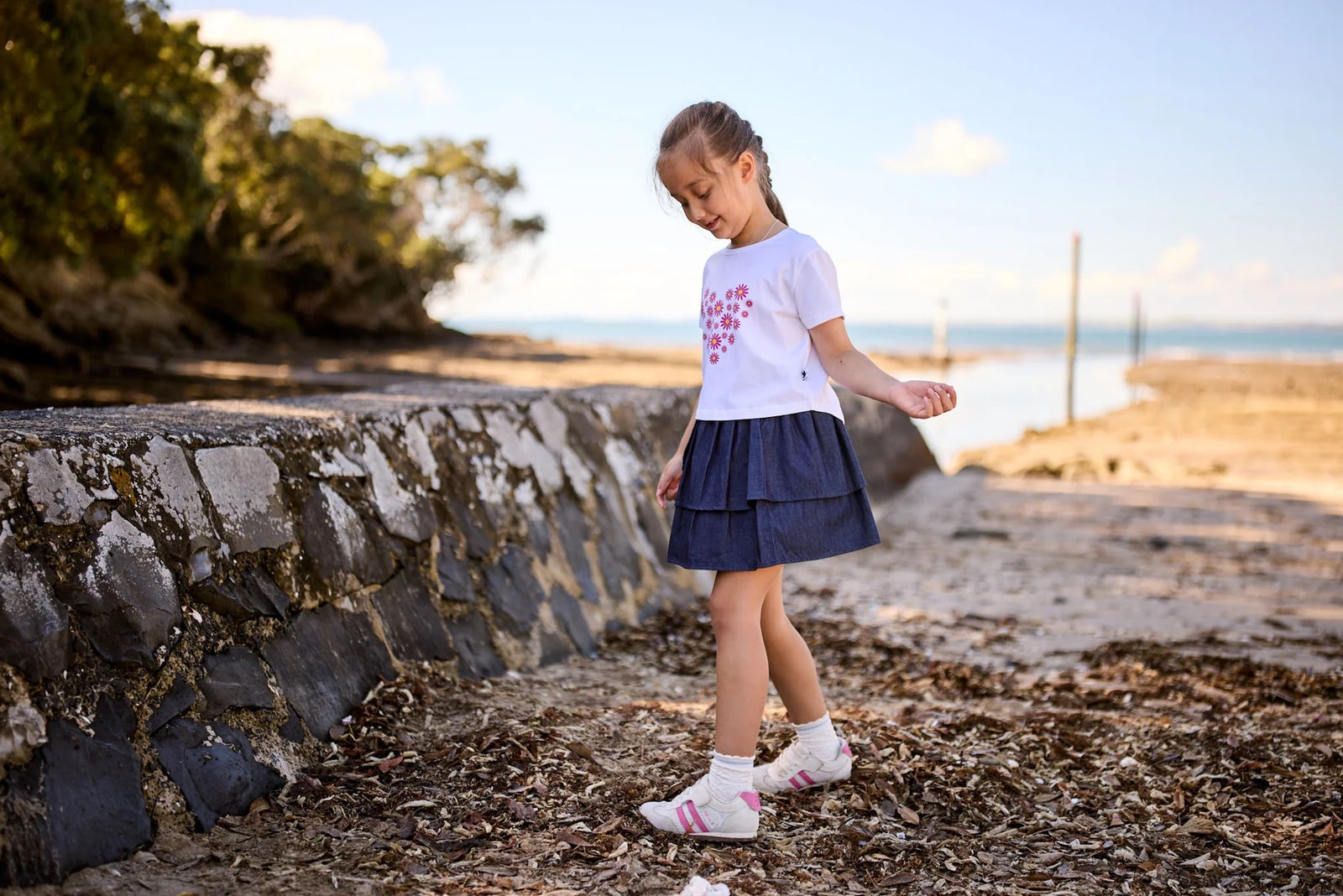 Kissed by Radicool Ink Chambray Rara Skirt