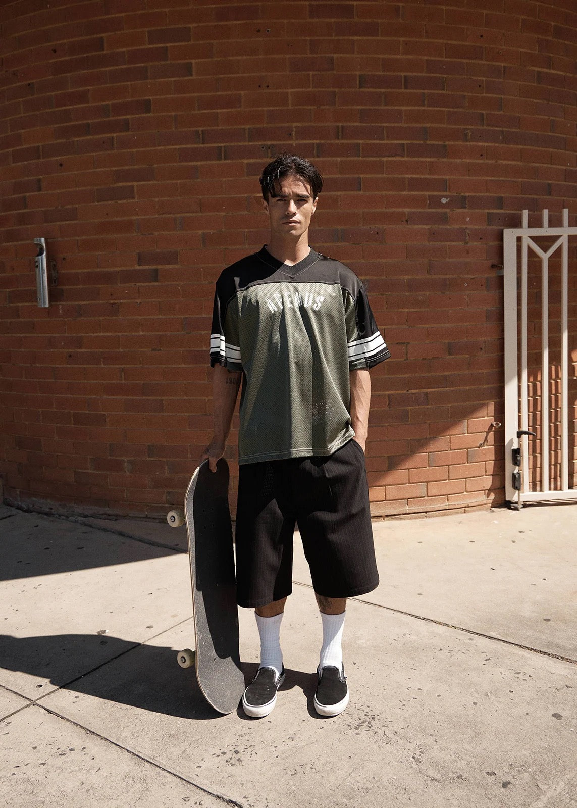 Afends Contingent - Mesh Jersey Boxy Tee Cypress