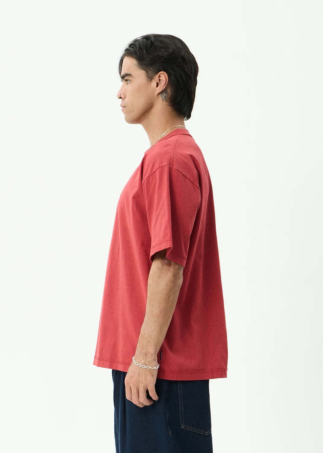 Afends Script - Boxy Tee Vintage Cherry