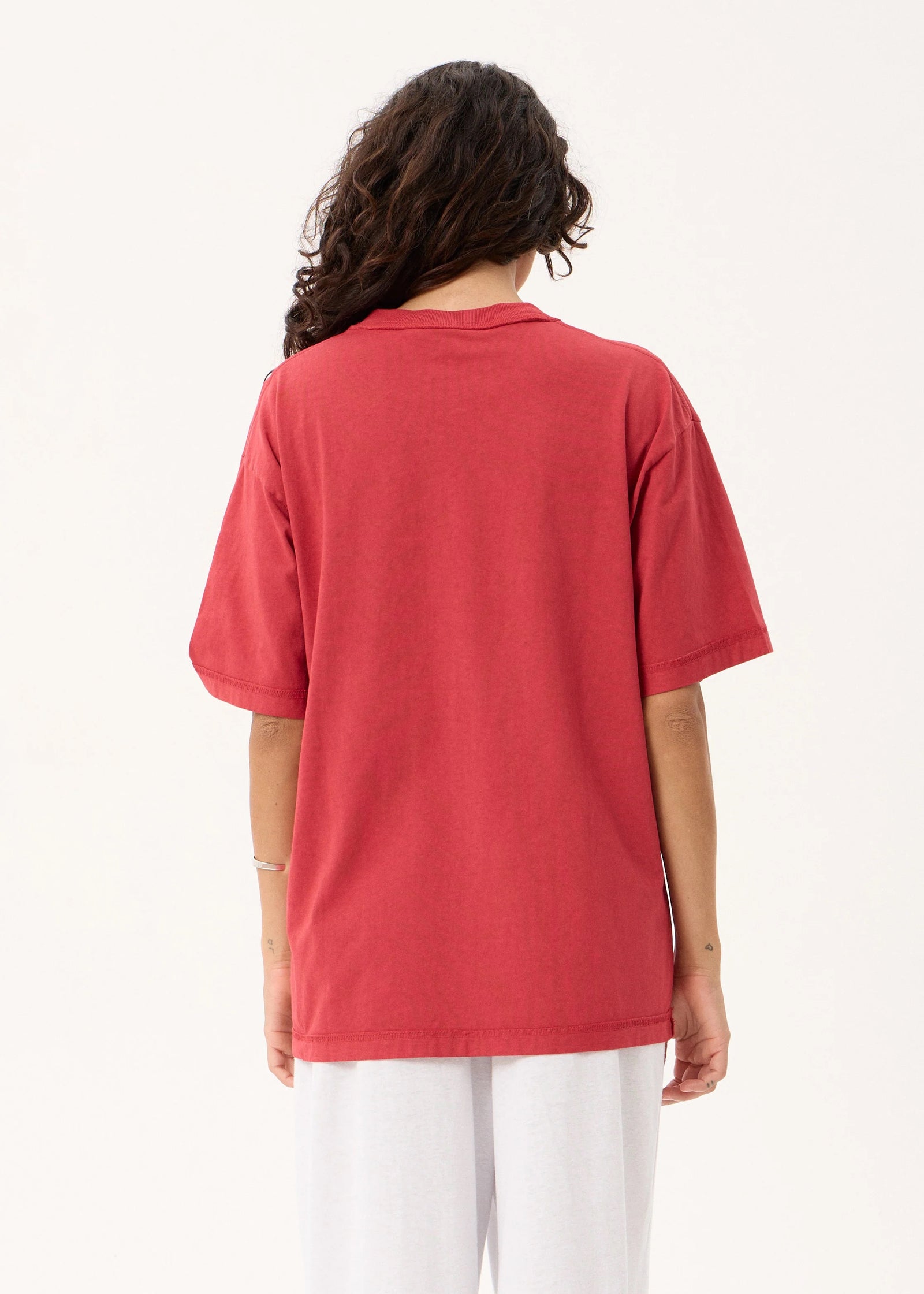 Afends Script - Boxy Tee Vintage Cherry