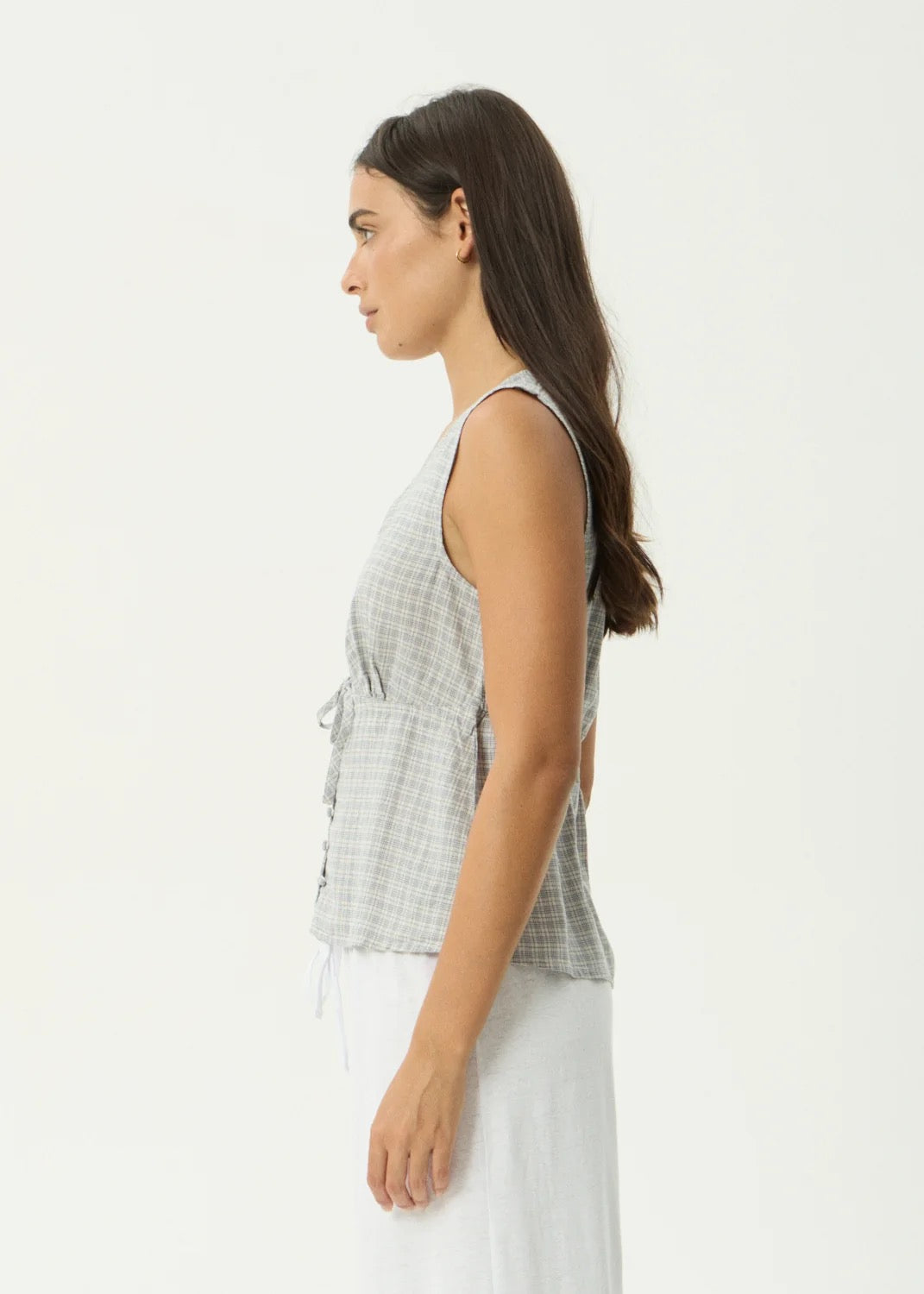 Afends Dahlia - Sleeveless Top Silver Birch