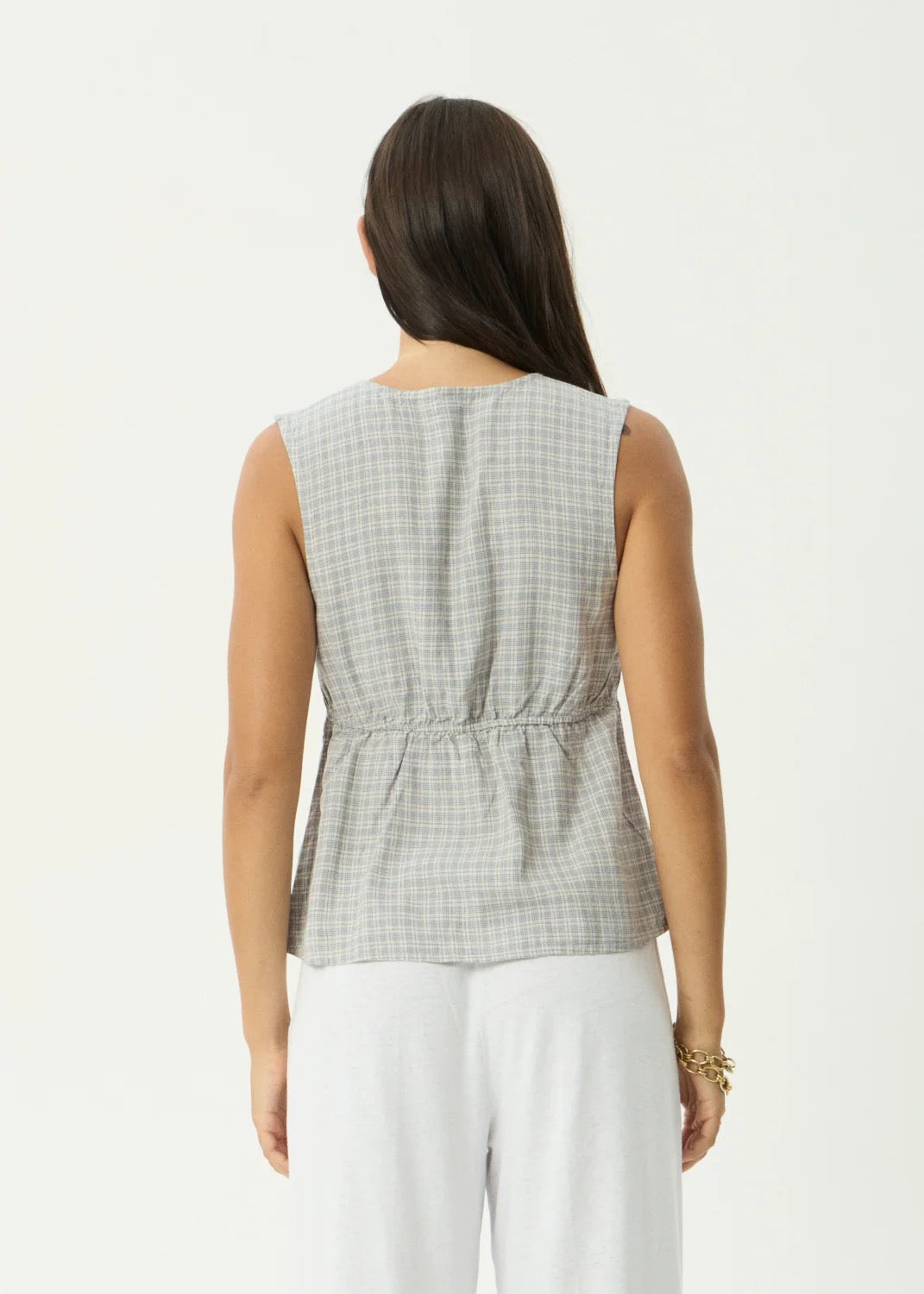 Afends Dahlia - Sleeveless Top Silver Birch
