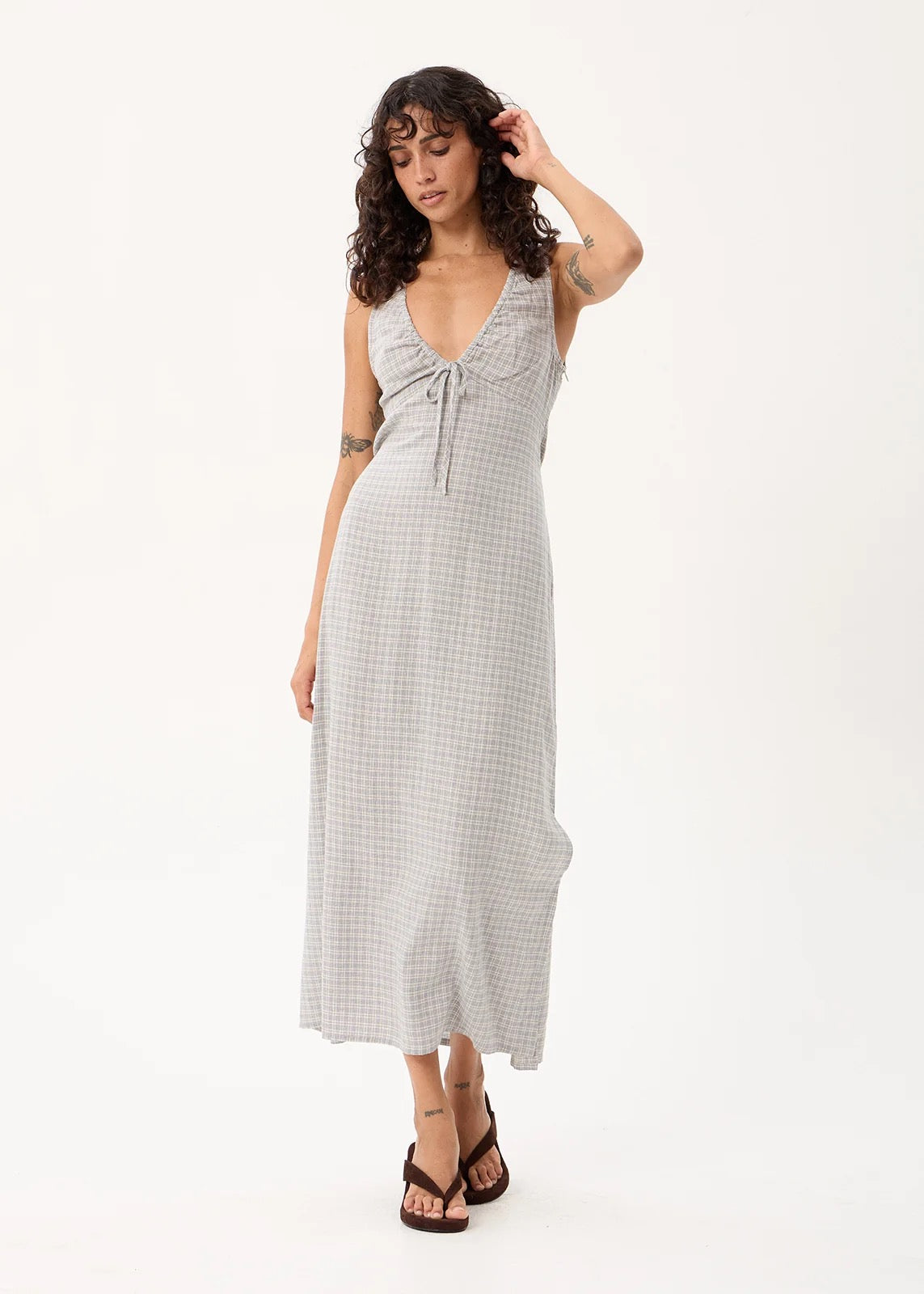 Afends Izzy - Maxi Dress Silver Birch