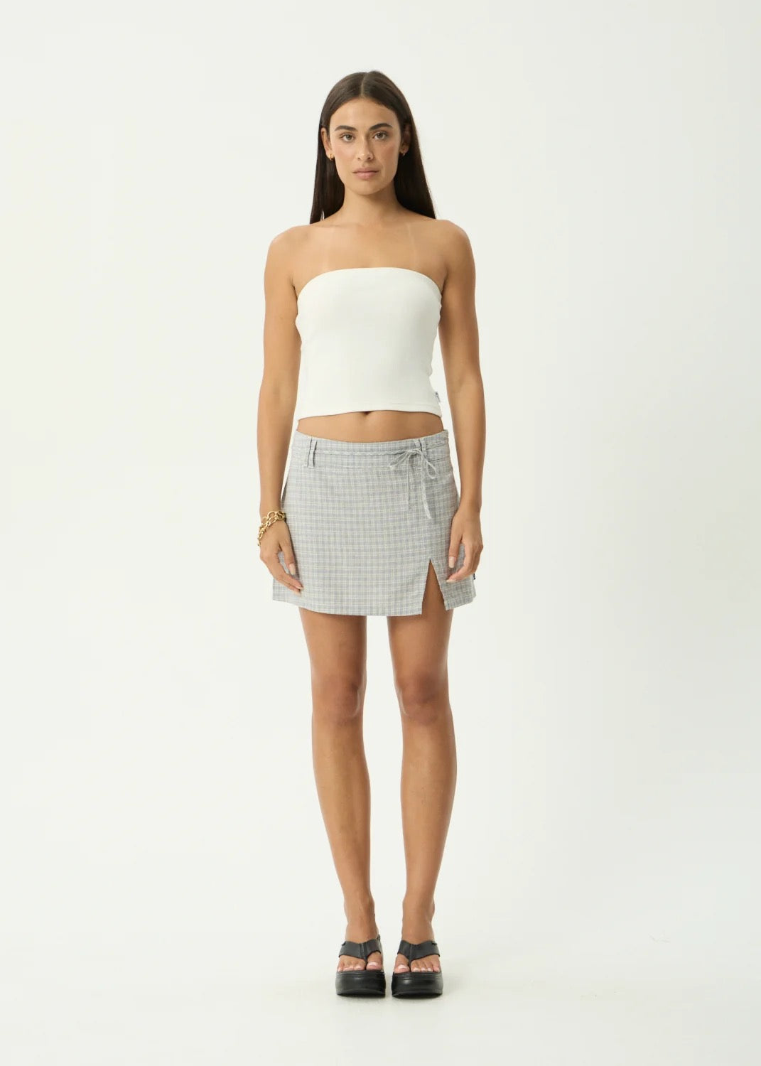 Afends Luchi - Mini Skirt Silver Birch