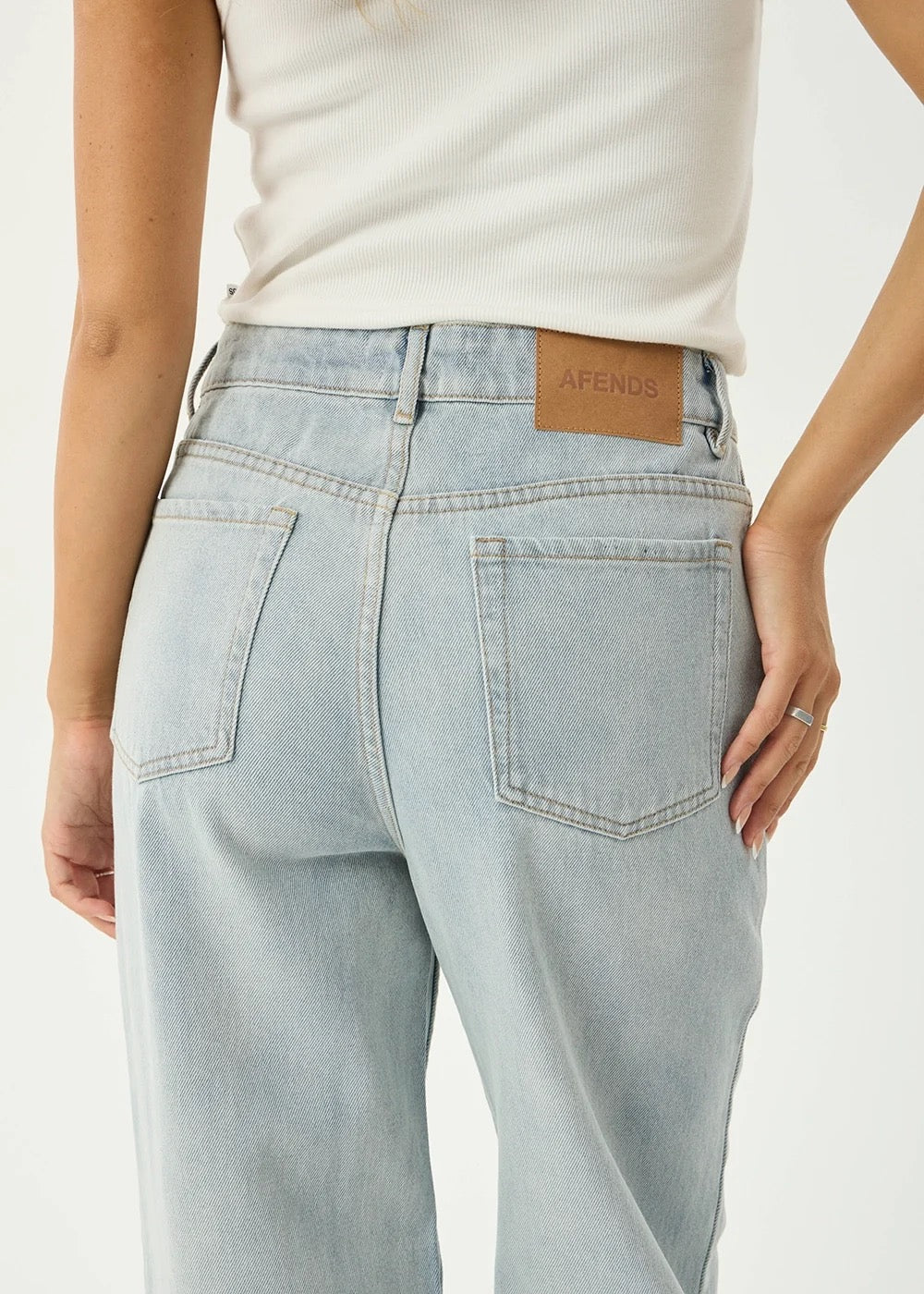 Afends Bella  Denim Wide Leg Jean - Stone Blue