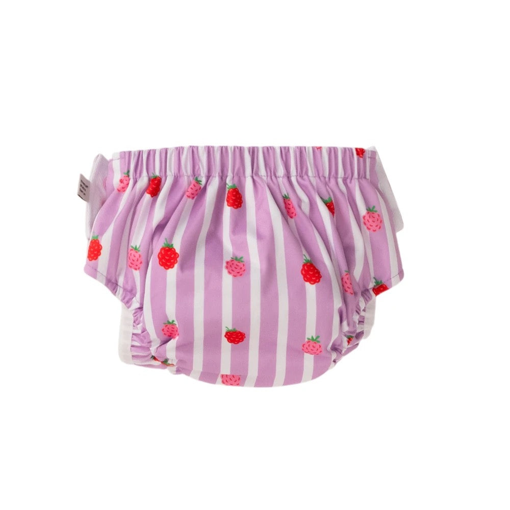 Nestling Neon Swim Nappy - Striped Raspberries