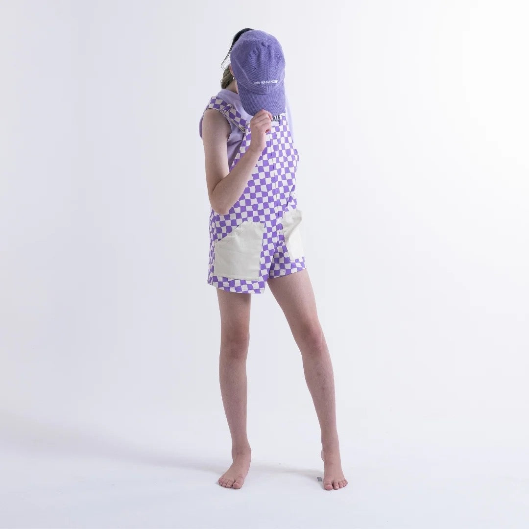 Hello Stranger Overalls Oat Purple